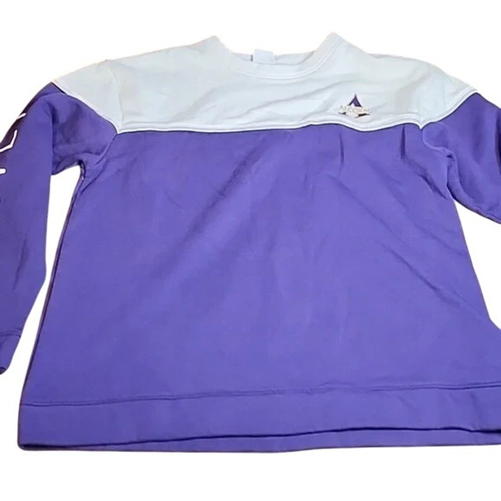 Champion Alcorn State Braves Sweatshirt, Purple White, Collegiate Sports Medium